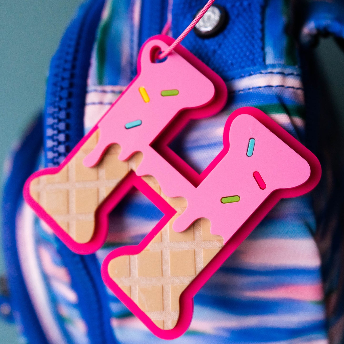 Sweet Treat Letter Tag – Ice Cream Drip Design